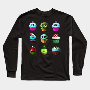 Creepy Cupcake Sticker Pack 1 Long Sleeve T-Shirt